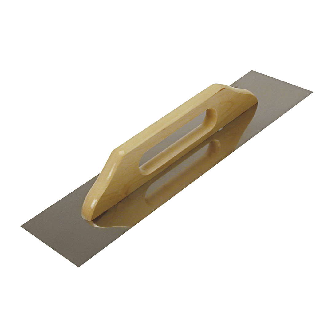 TOP-13A248--Paca do zacierania prosta 480 x 130 mm, drewniany uchwyt, powierzchnia robocza ze stali nierdzewnej