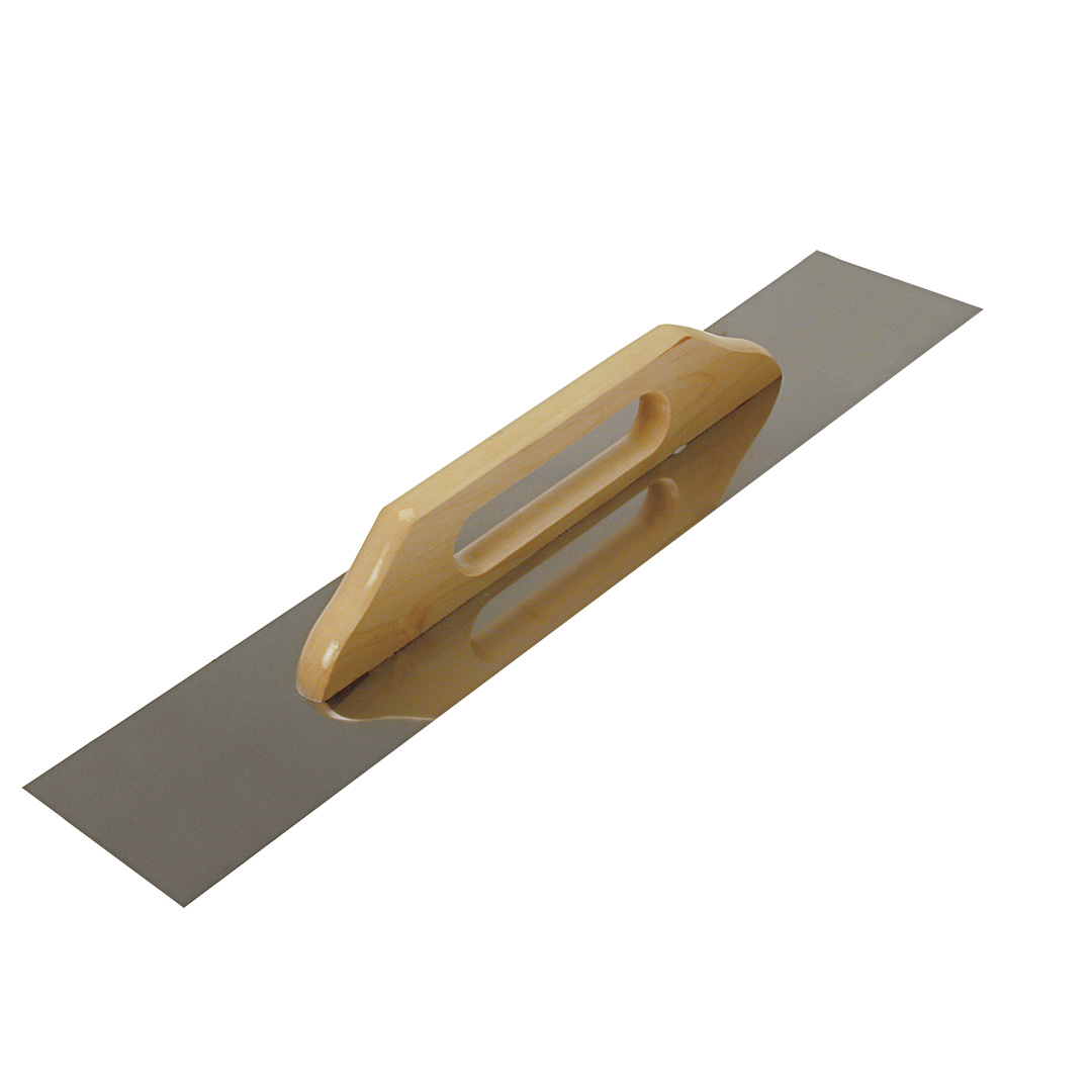 TOP-13A250--Paca do zacierania prosta 680 x 130 mm, drewniany uchwyt, powierzchnia robocza ze stali nierdzewnej
