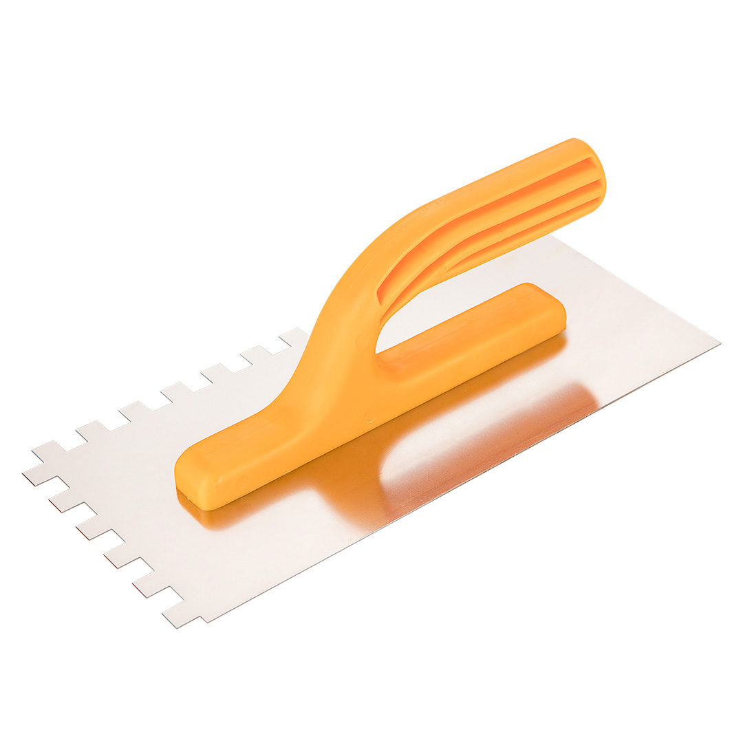 TOP-13A290--Paca z zębami 10 x 10 x 10 mm, 280 x 130 mm, plastikowy uchwyt, powierzchnia robocza ze stali nierdzewnej