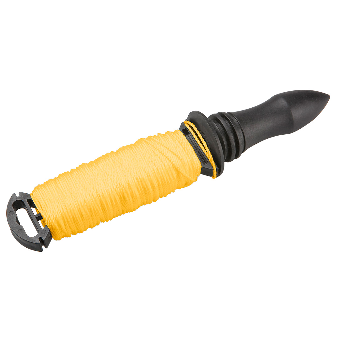 TOP-13A920--Sznurek murarski 100 m, szpula do zwijania z zaczepem do sznurka i kołkiem do wbicia w ziemię