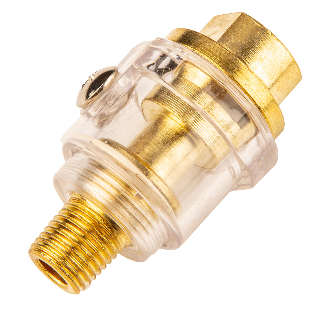 TOP-14-552--Naolejacz do urządzeń pneumatycznych, mini, 1/4", przezroczysta obudowa