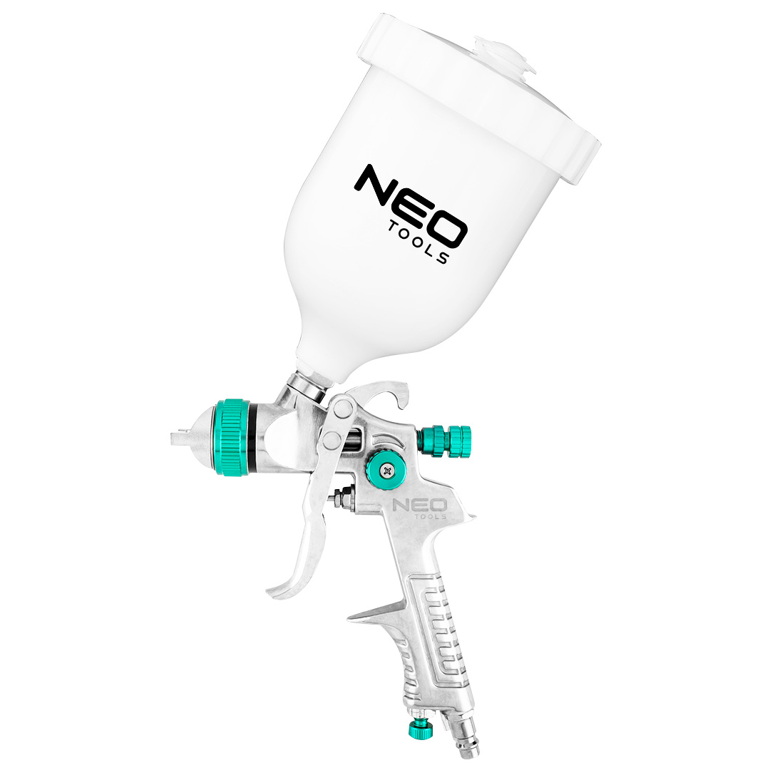 TOP-14-700--Pistolet natryskowy górny zbiornik 0.6 l, 1.4 mm, zużycie powietrza 250-350 l/min., maks. ciśnienie robocze 4 bary, 3 regulacje, HVLP, CE