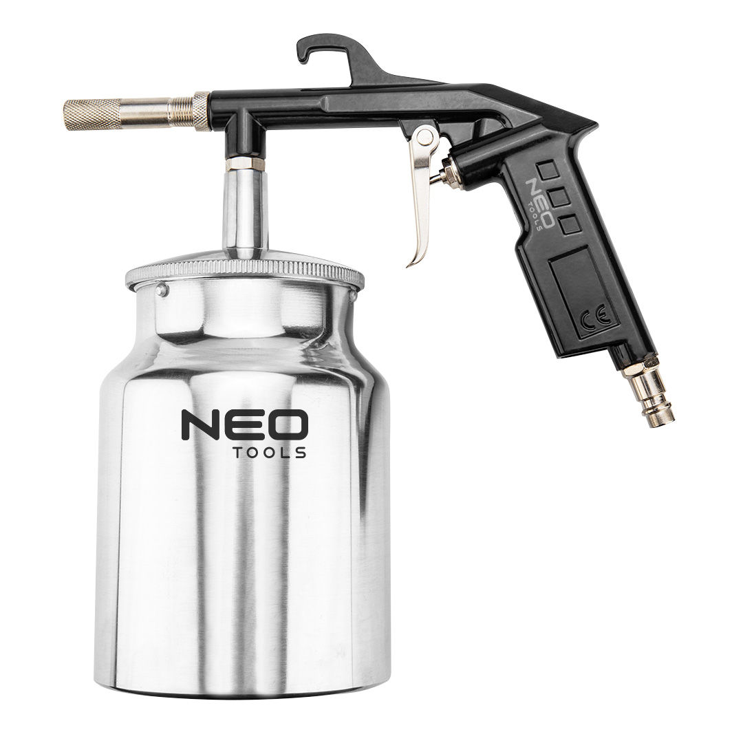 TOP-14-724--Pistolet do piaskowania, zbiornik 1 litr, zużycie powietrza 400 l/min., ciśnienie robocze 6 barów, CE
