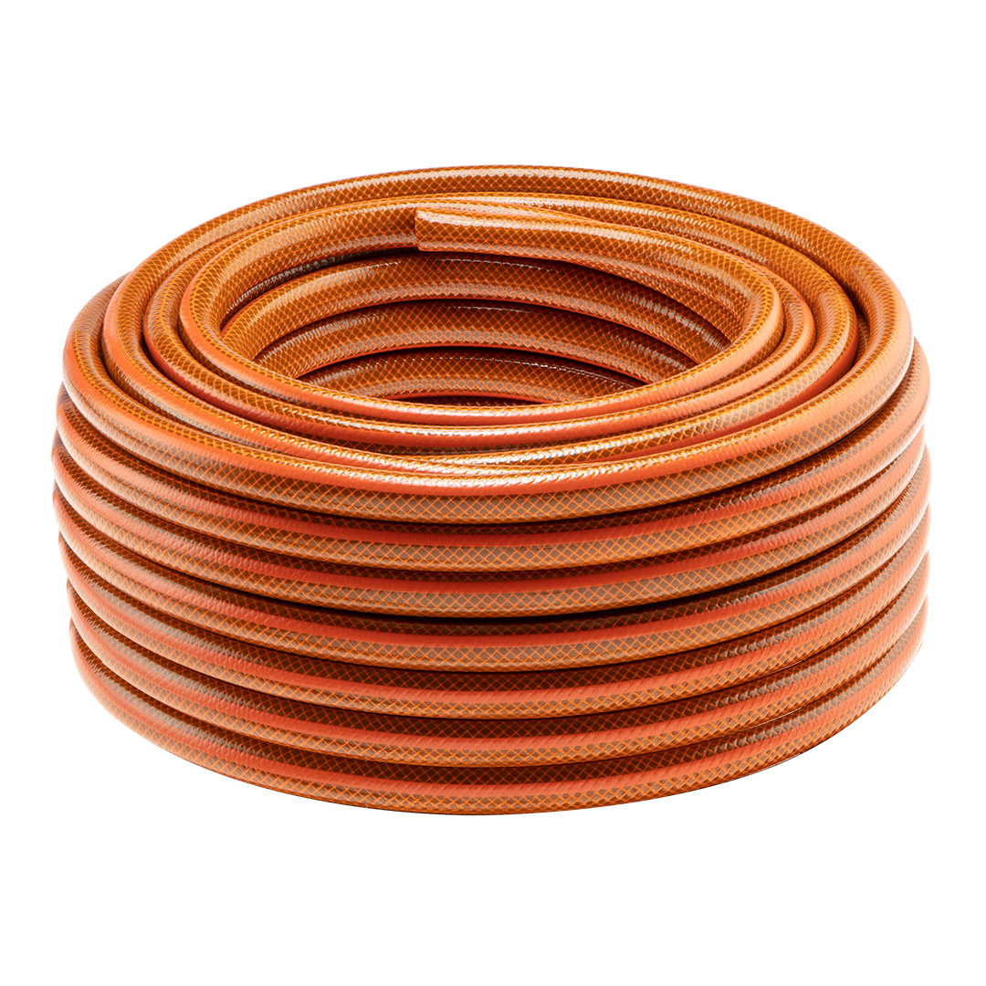TOP-15-801--Wąż ogrodowy 1/2" x 30 m,  4-warstwowy NEO ECONOMIC, wykonany z elastycznego PVC i przędzy poliestrowej o oplocie krzyżowym, ciśnienie robocze 7 bar, ciśnienie rozrywające 20 bar, odporny na osadzanie się glonów i promienie UV, zakres temperatur