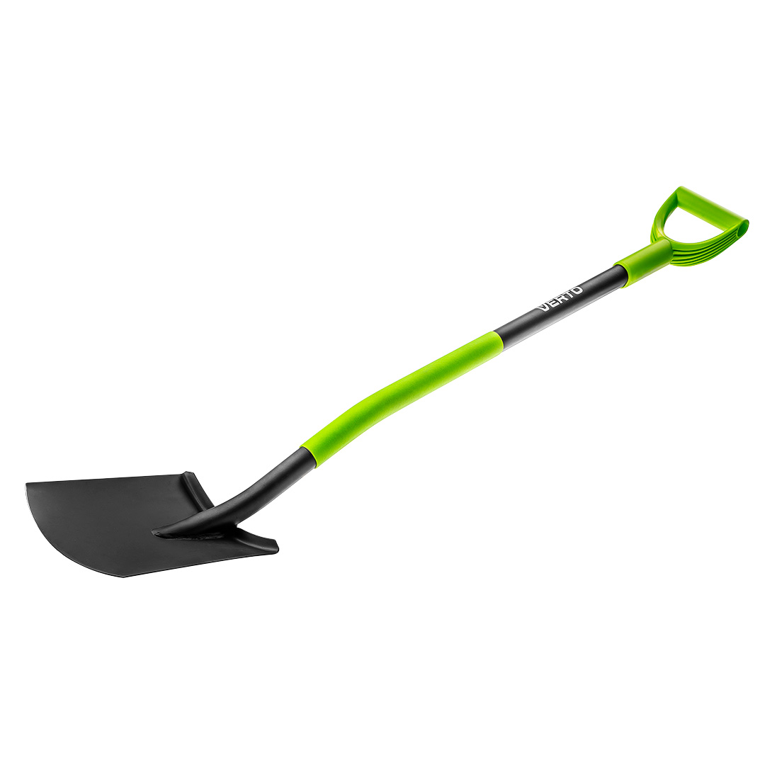 TOP-15G011--Szpadel prosty, metalowy trzonek, plastikowy uchwyt