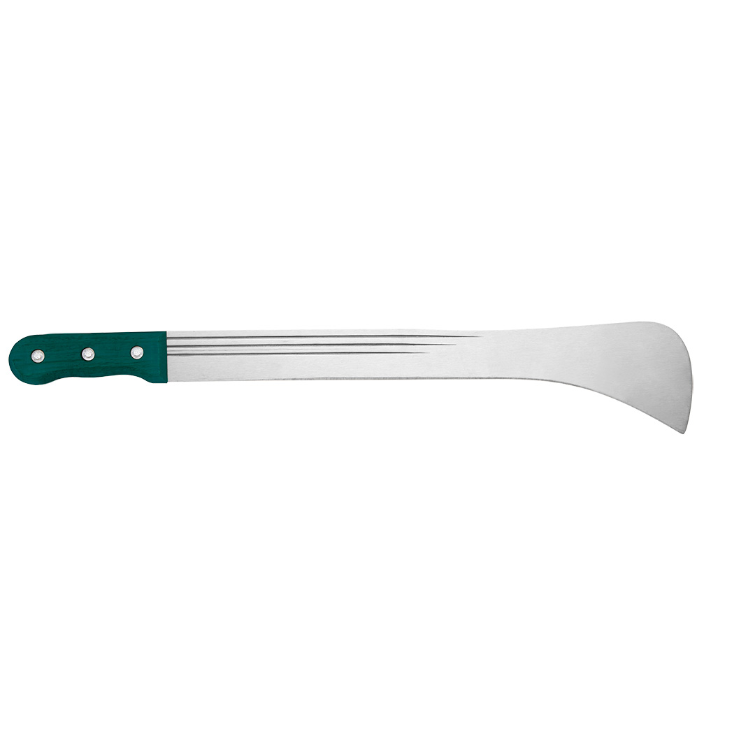 TOP-15G190--Maczeta ogrodowa, drewniany uchwyt, hartowane ostrze, długość całkowita 480 mm.