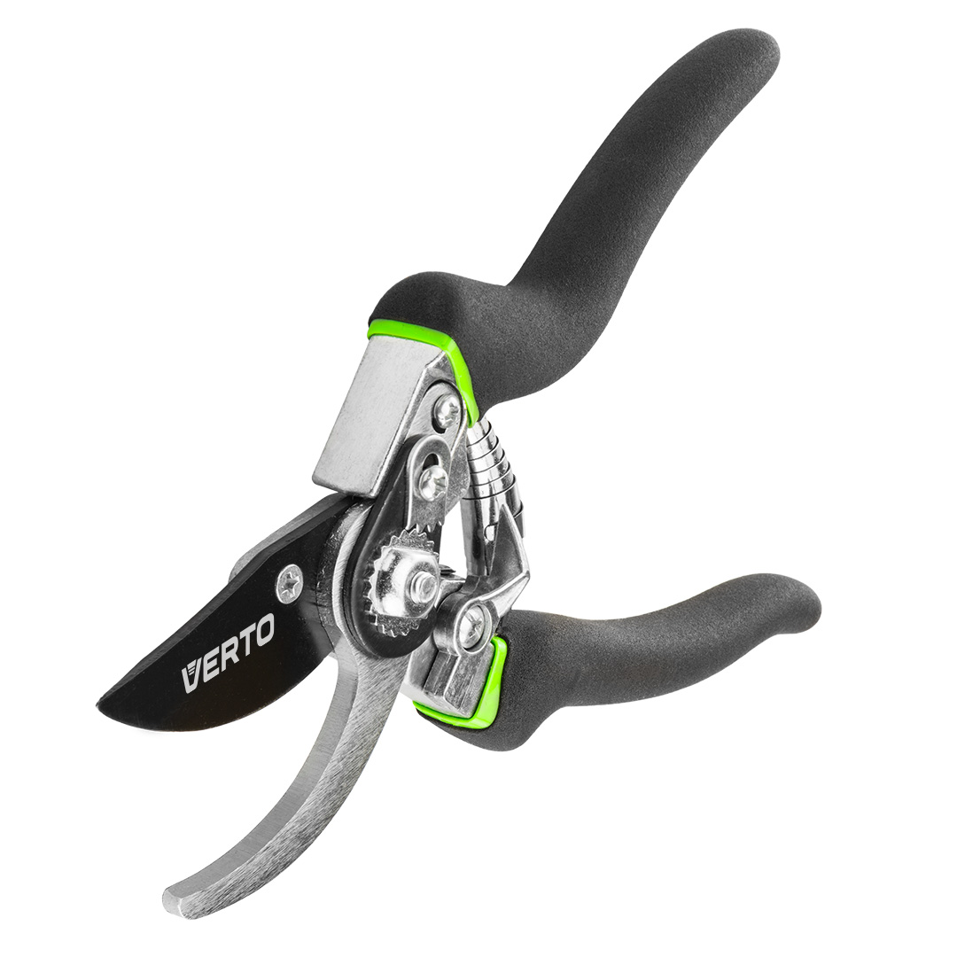 TOP-15G204--Sekator ogrodowy uniwersalny 220 mm, maksymalna średnica cięcia 15 mm, pokrycie PTFE, metalowa sprężyna, antypoślizgowy uchwyt