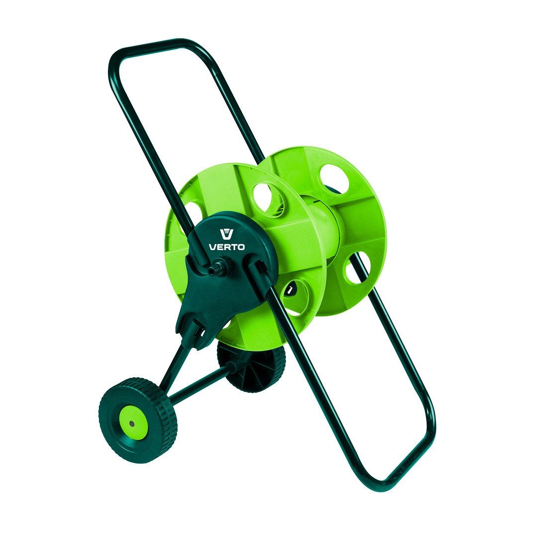 TOP-15G791--Wózek do węża ogrodowego, możliwość nawinięcia około 45 m węża 1/2", około 35 m węża 5/8", około 15 m węża 3/4", mobilne, trwałe tworzywo