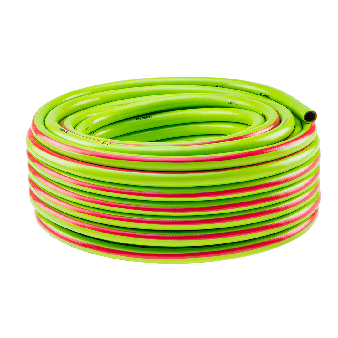 TOP-15G821--Wąż ogrodowy 30 m, 1/2"PROFESSIONAL, odporny na promieniowanie UV, wytrzymałość na rozrywanie do 25 barów, system zapobiegający osadzaniu się glonów, zakres temperatur, przy których wąż zachowuje wszystkie parametry użytkowe (głownie elastycznoś