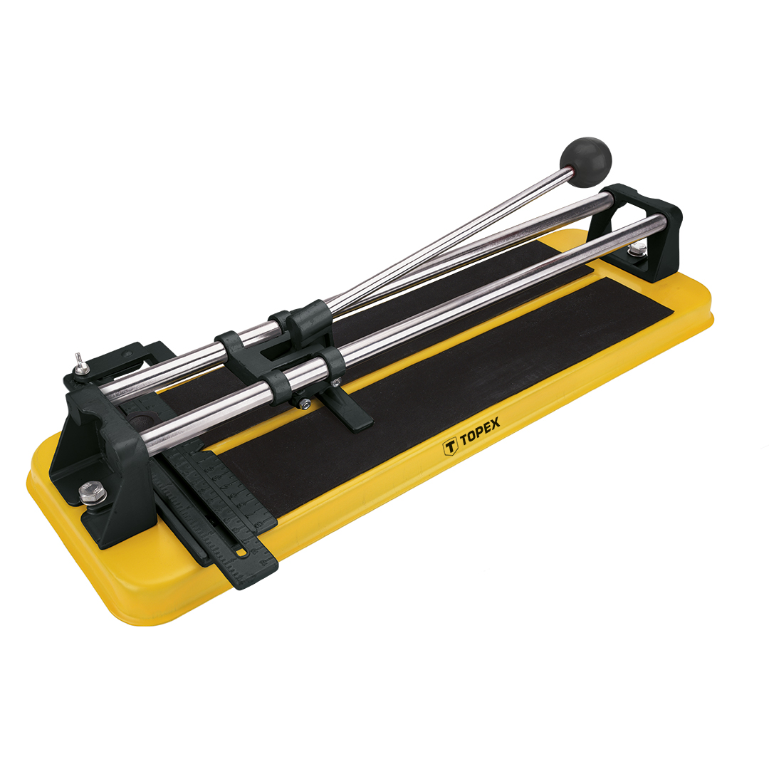 TOP-16B240--Maszynka do płytek ceramicznych 400 mm, blat aluminiowy, podwójne prowadnice rurowe O 16 mm, nóż 15 x 6 x 1.5 mm