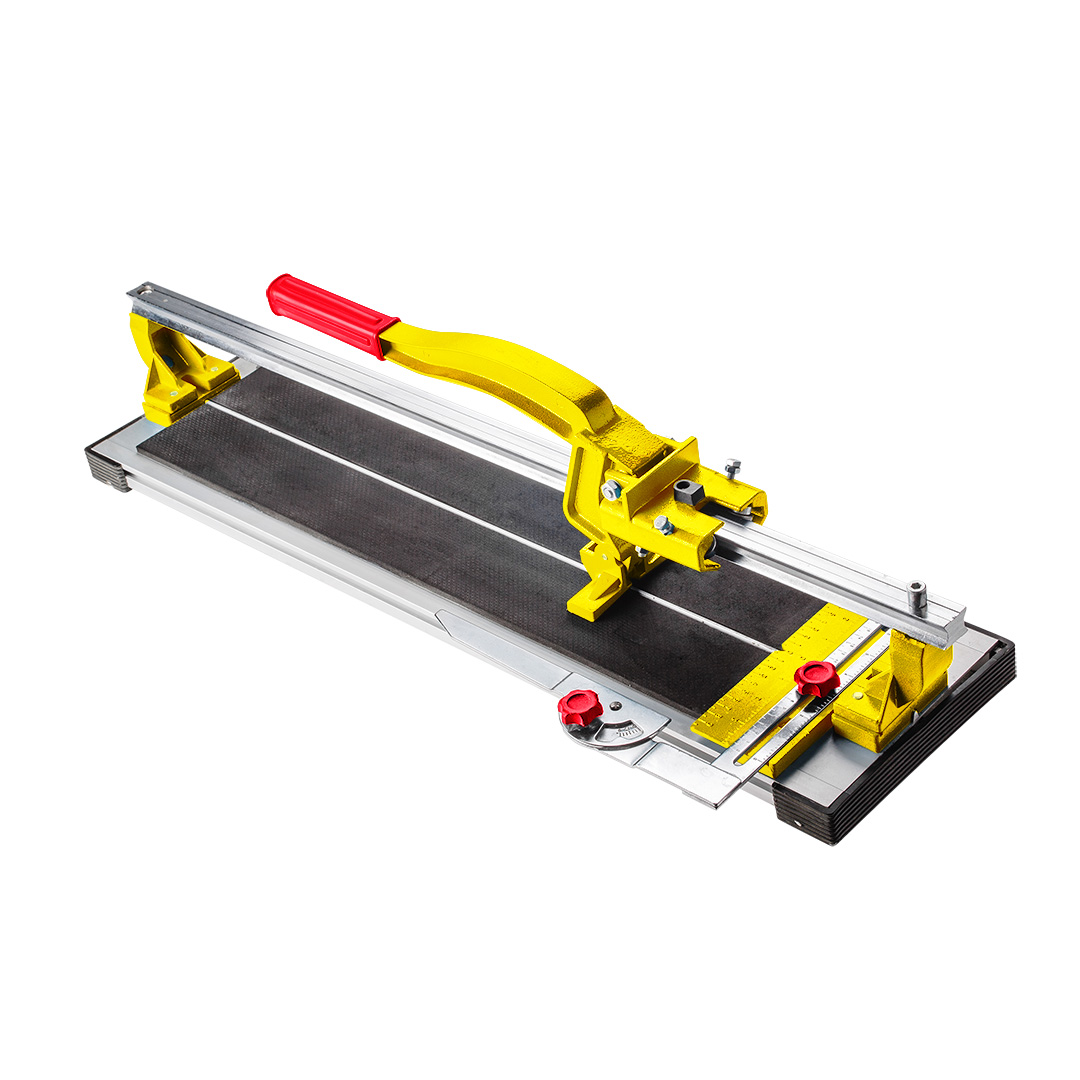 TOP-16B271--Maszynka do płytek ceramicznych 600 mm, podziałka, blat z pianką, łożyska kulkowe, aluminiowy korpus, pojedyncza prowadnica rurowa O 21 mm, nóż 22 x 5 x 2 mm