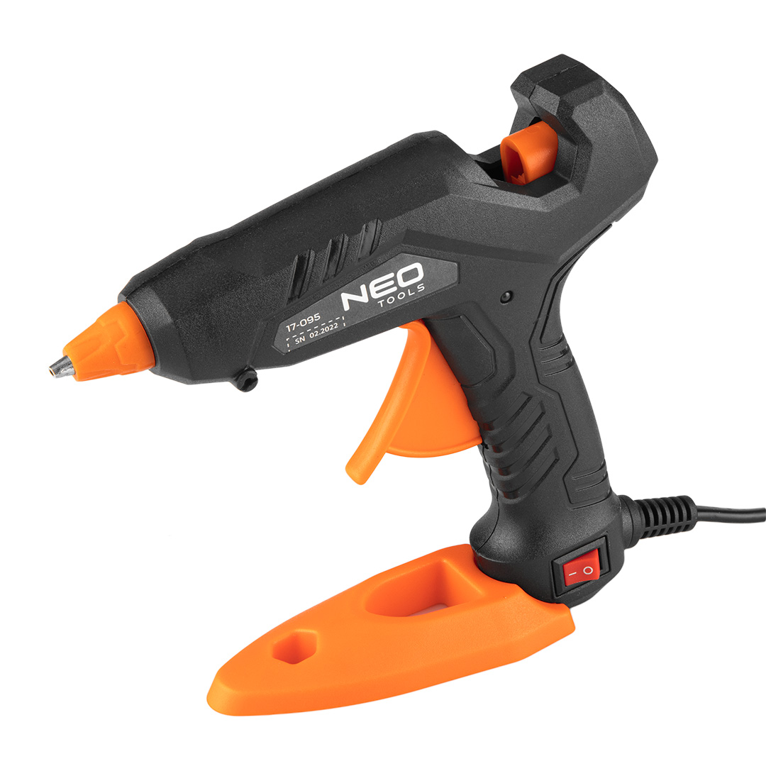 TOP-17-095--Pistolet klejowy 8 mm, 30W, zasilanie 230V, 50HZ, niekapiąca metalowa końcówka, wydajność 22 g/min, certyfikat CE