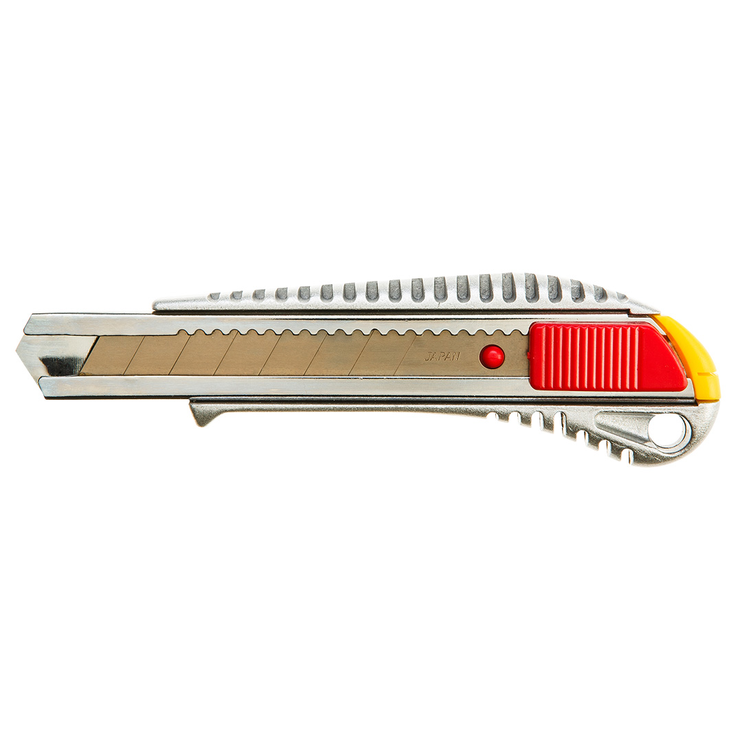 TOP-17B128--Nóż z ostrzem łamanym 18 mm, metalowe prowadnice ostrza, metalowy korpus