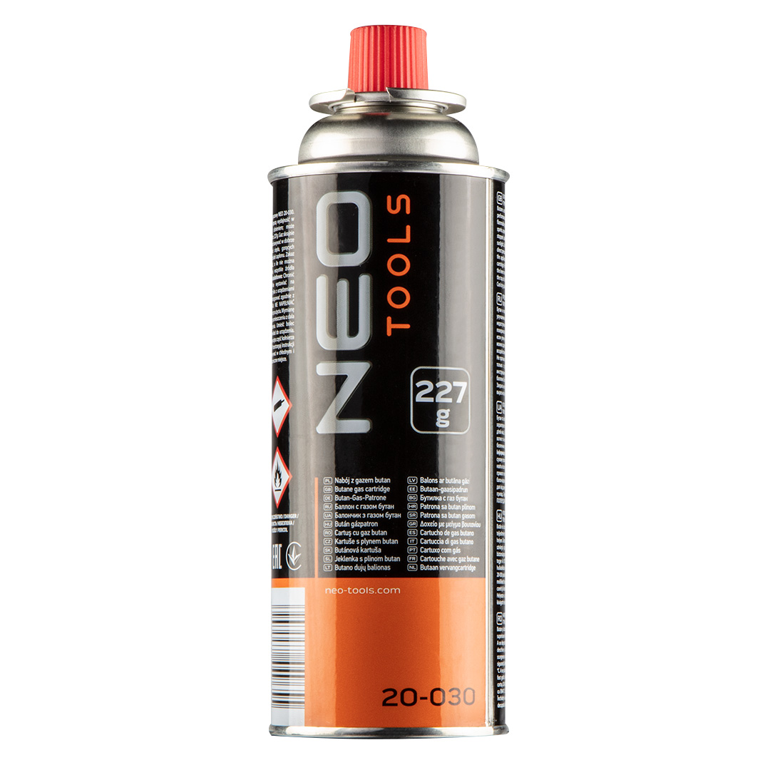 TOP-20-030--Nabój z gazem butan, 227g, z kołnierzem. Zgodny z EN417