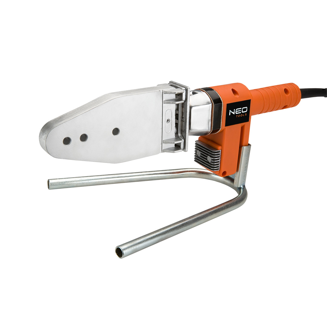 TOP-21-003--Zgrzewarka do rur z tworzyw sztucznych 900W, do mufek i rur: PE, PP, PB o O do 63 mm, zasilanie 230V, 50Hz, masa 6.6 kg, temperatura głowicy 260°C, stojak, walizka, CE
