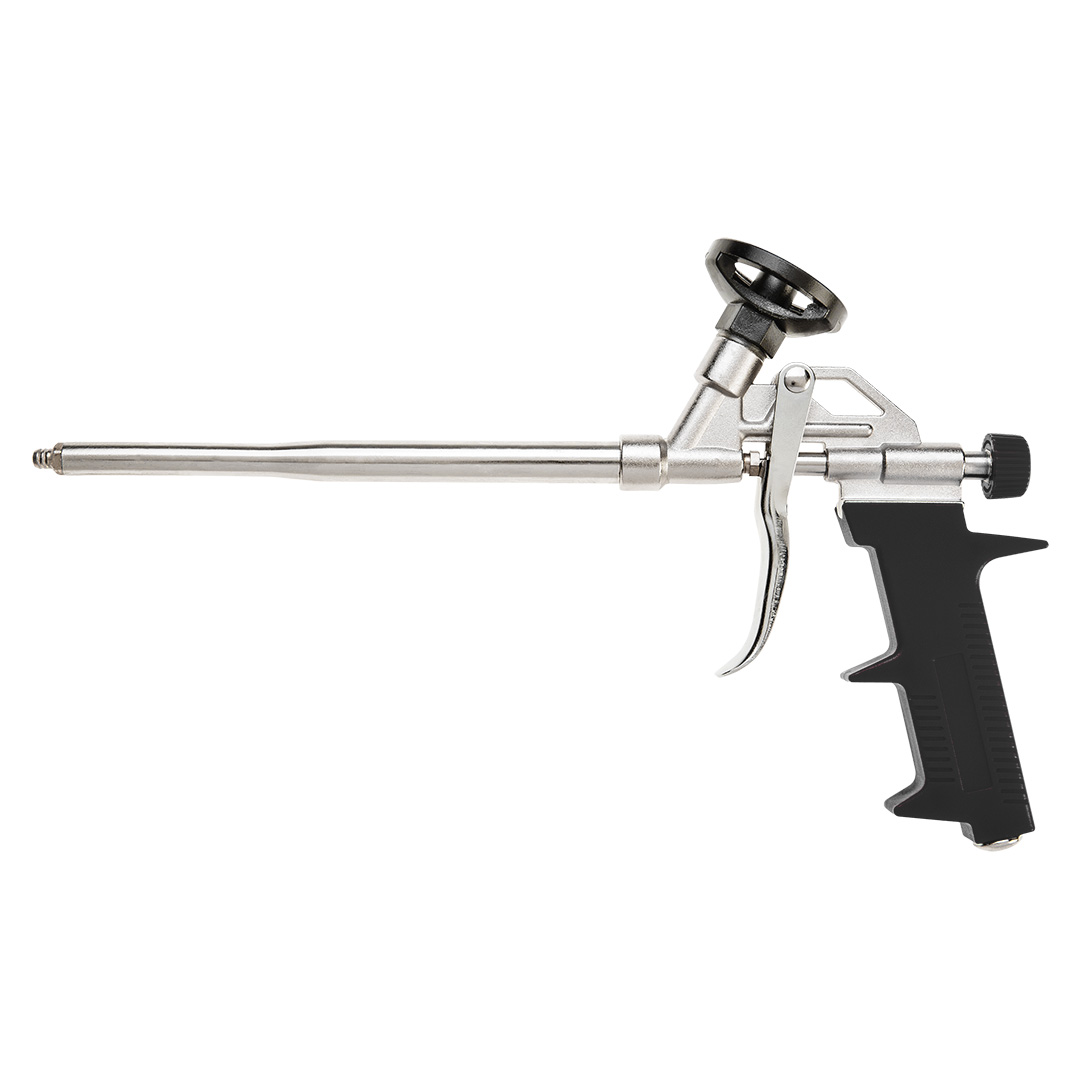 TOP-21B509--Pistolet do pianki montażowej, adapter pokryty teflonem, korpus aluminiowy, uchwyt z plastiku