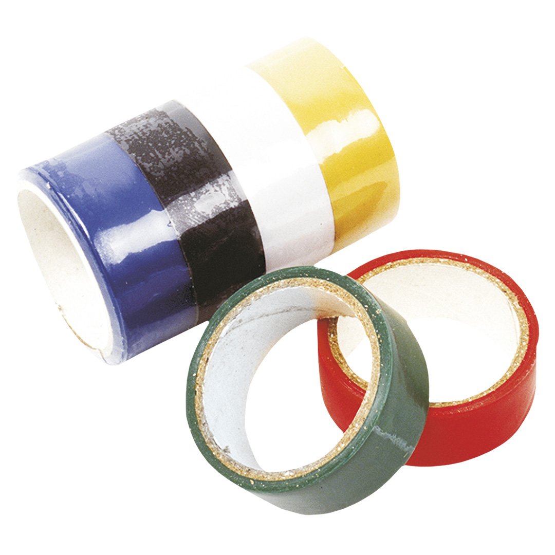 TOP-24B115--Taśmy izolacyjne, 19 mm x 3 m, zestaw 6 szt.