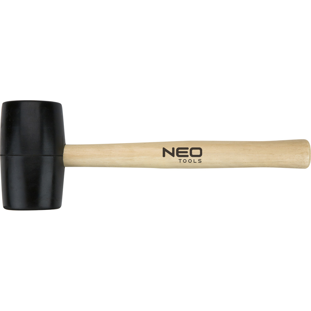TOP-25-061--Młotek gumowy O 50 mm 340 g, trzonek drewniany, (LxH) 305 x 88 mm, czarna guma