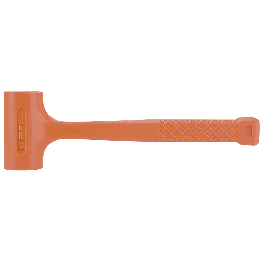 TOP-25-072--Młotek bezodrzutowy 940 g, monolityczna konstrukcja, korpus pokryty tworzywem, (HxLxW) 338 x 100 x 53 mm
