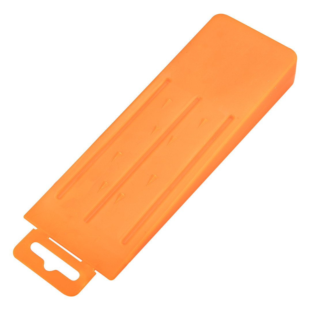 TOP-27-202--Klin do rozłupywania drewna 8", 200g. Wykonany z tworzywa sztucznego PP, wyprofilowana powierzchania, zintegrowana zawieszka