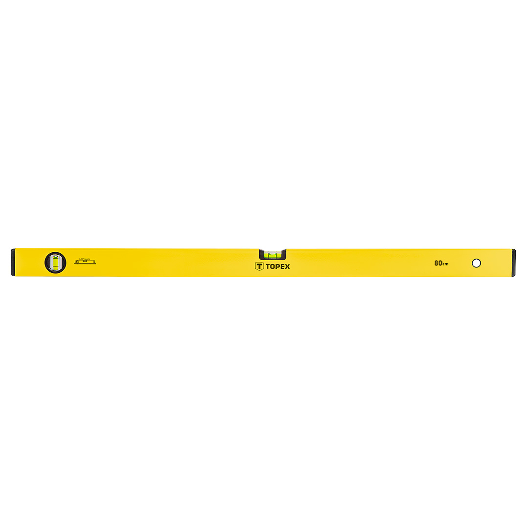 TOP-29C503--Poziomnica aluminiowa, 80 cm, 2 libelle, (HxW) 49 x 19 mm, dokładność pomiaru 1 mm/m