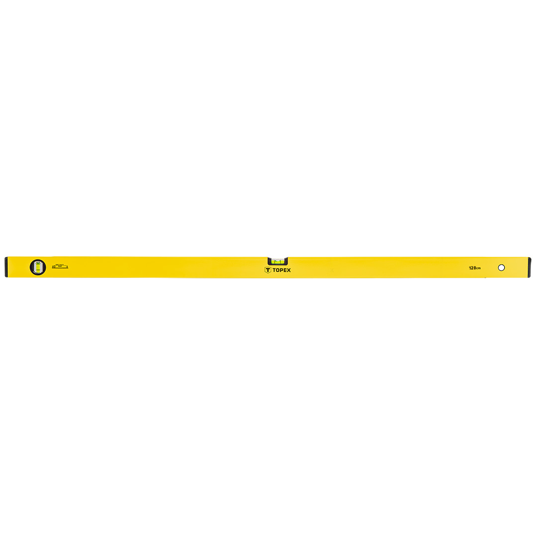 TOP-29C505--Poziomnica aluminiowa, 120 cm, 2 libelle, (HxW) 49 x 19 mm, dokładność pomiaru 1 mm/m