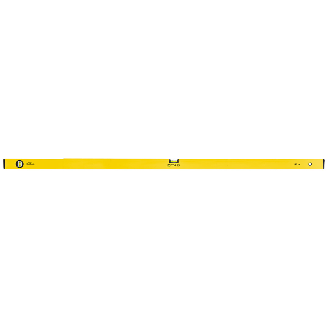 TOP-29C506--Poziomnica aluminiowa, 150 cm, 2 libelle, (HxW) 49 x 19 mm, dokładność pomiaru 1 mm/m