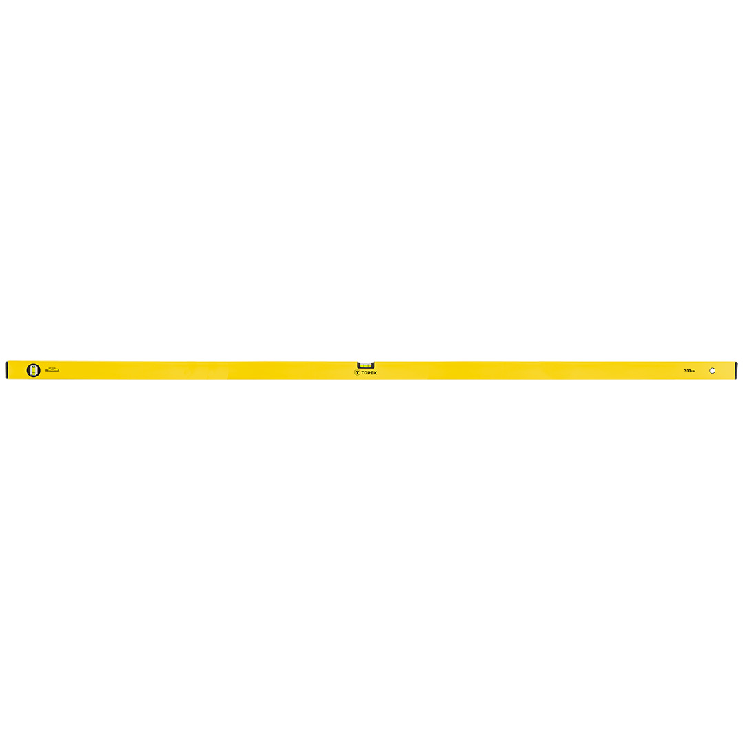 TOP-29C507--Poziomnica aluminiowa, 200 cm, 2 libelle, (HxW) 49 x 19 mm, dokładność pomiaru 1 mm/m