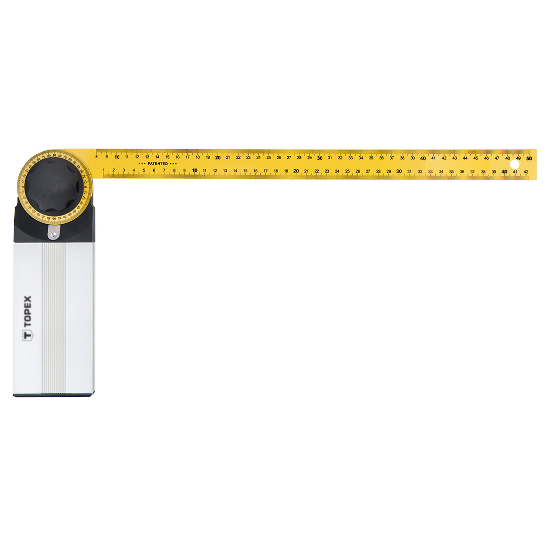 TOP-30C345--Kątomierz nastawny 500 x 240 mm, aluminiowy uchwyt, blokada ustawienia kąta
