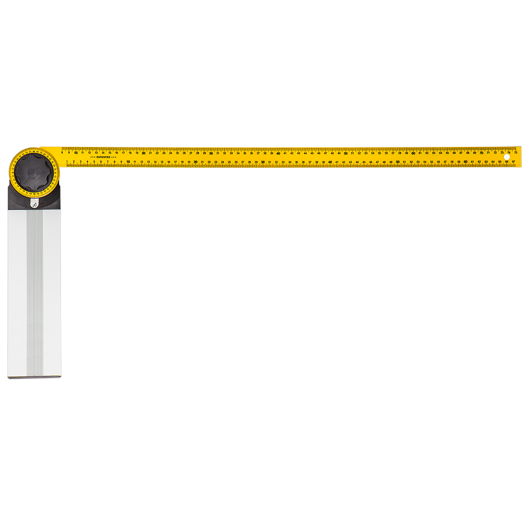 TOP-30C347--Kątomierz nastawny 750 x 340 mm, aluminiowy uchwyt, blokada ustawienia kąta