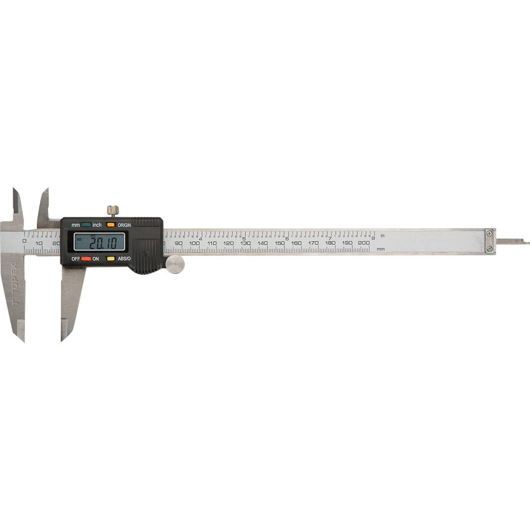 TOP-31C625--Suwmiarka cyfrowa 200 mm, długość 290 mm, dokładność pomiaru 0,02 mm, CE
