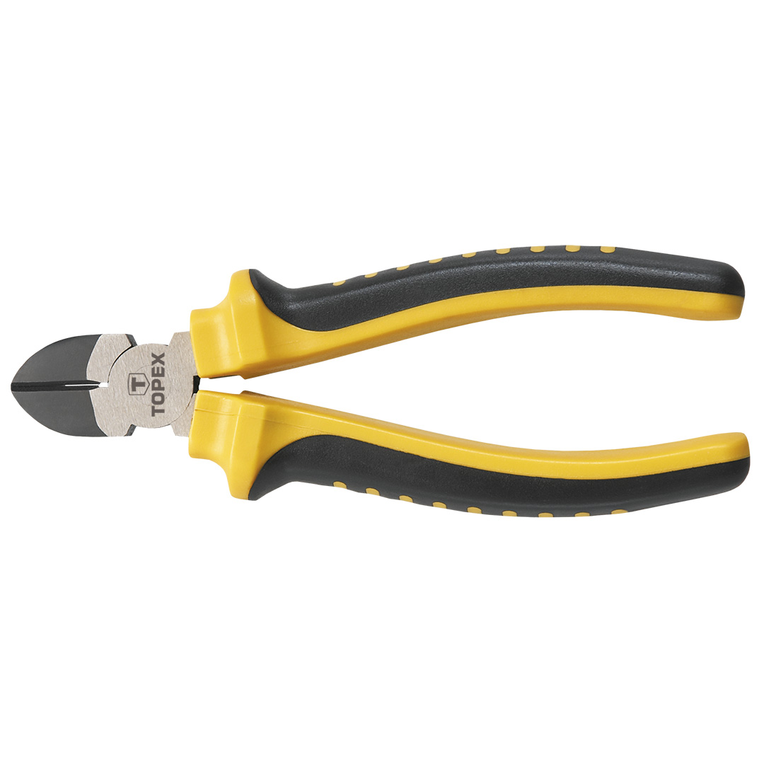 TOP-32D106--Szczypce boczne 160 mm, dwumateriałowy uchwyt, stal CS