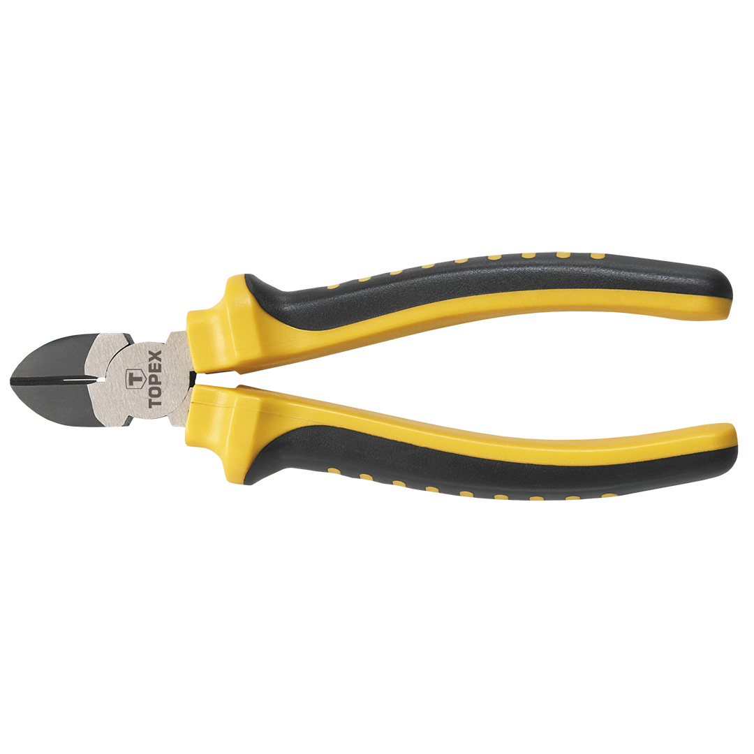 TOP-32D107--Szczypce boczne 180 mm, dwumateriałowy uchwyt, stal CS