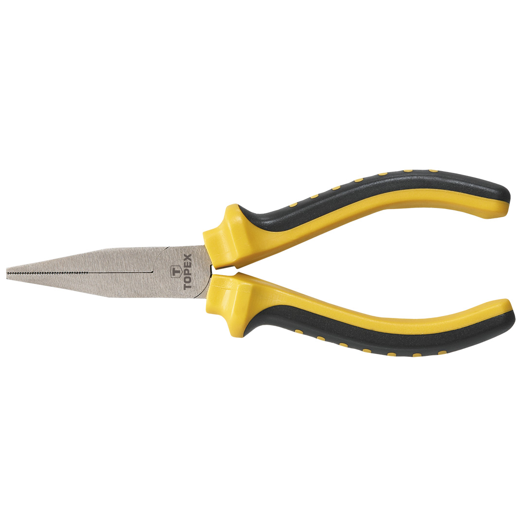 TOP-32D108--Szczypce płaskie 160 mm, dwumateriałowy uchwyt, stal CS