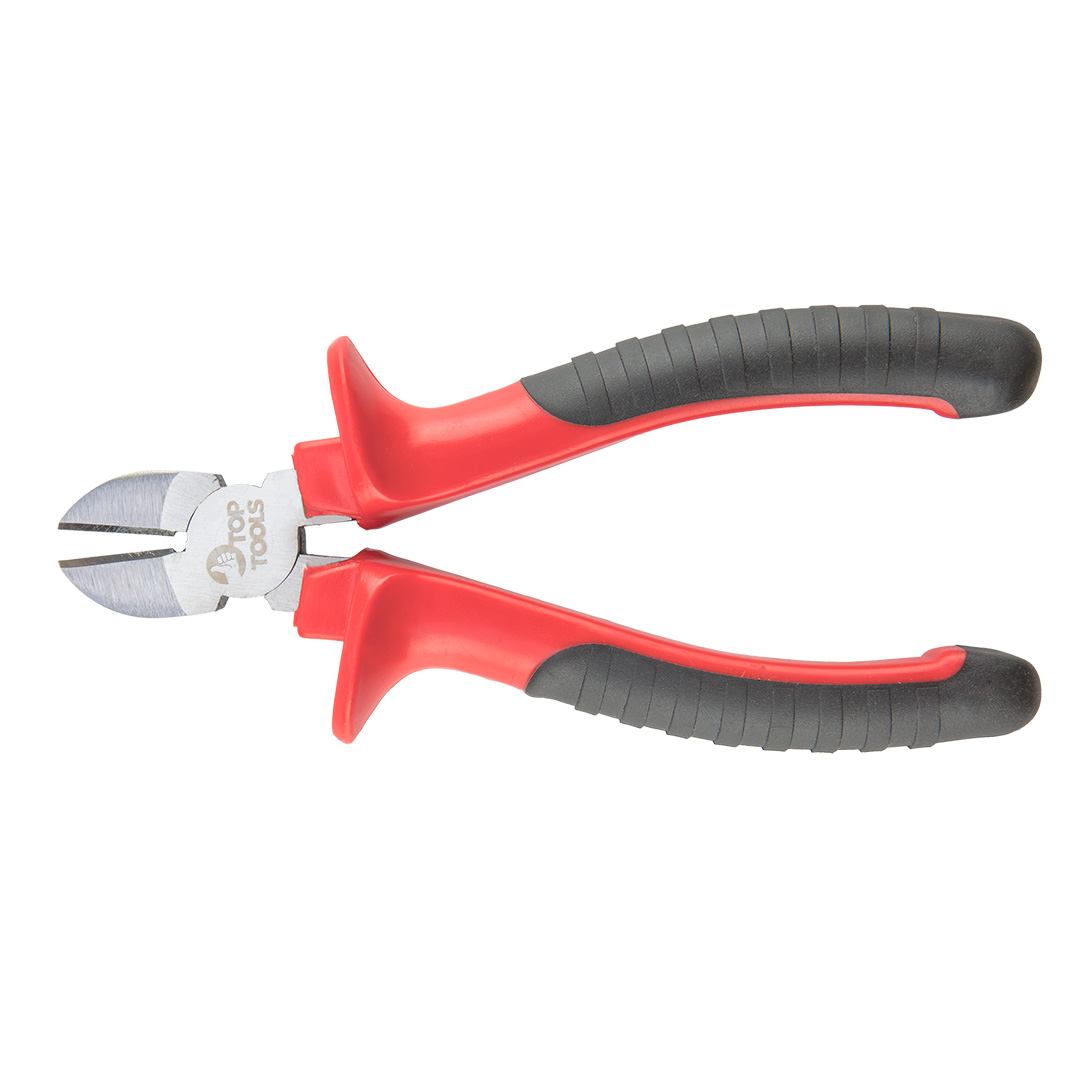 TOP-32D118--Szczypce boczne 160 mm, dwumateriałowy uchwyt