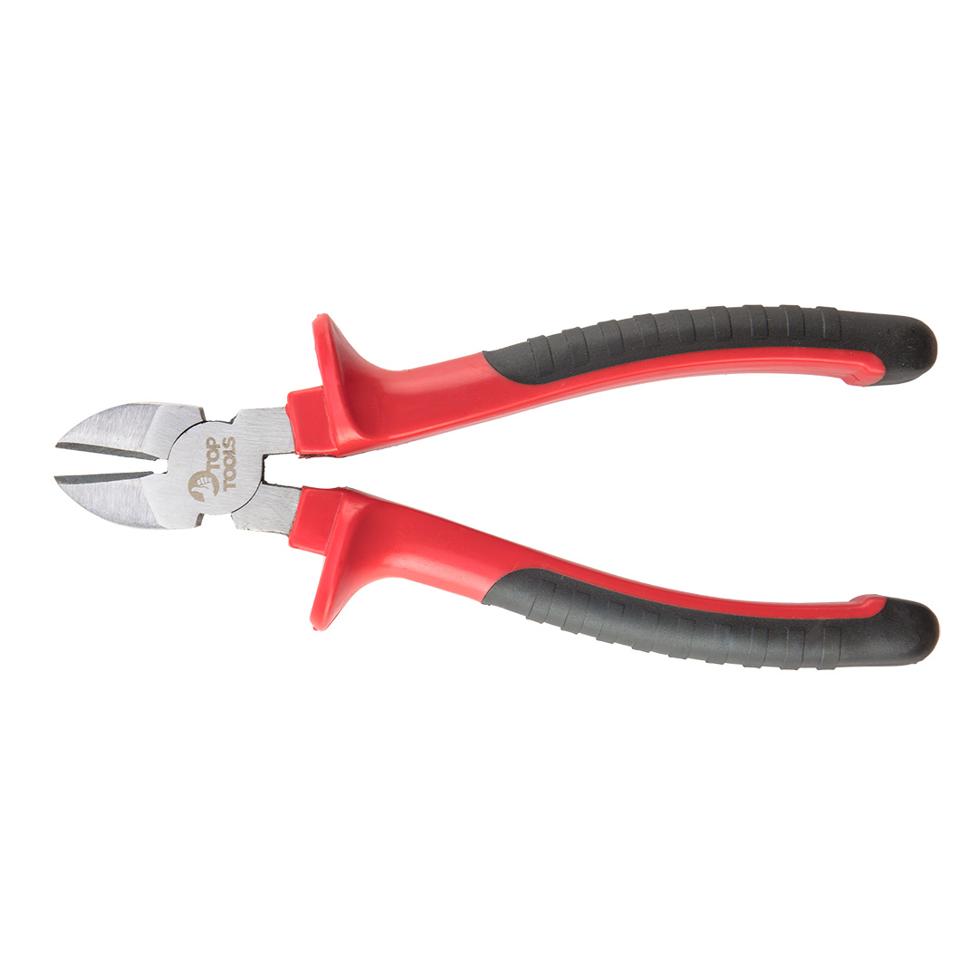 TOP-32D119--Szczypce boczne 180 mm, dwumateriałowy uchwyt