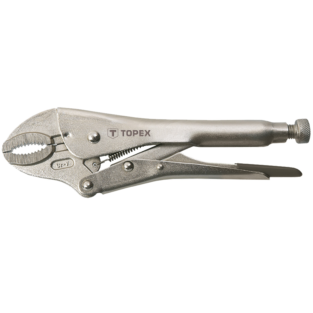 TOP-32D855--Szczypce zaciskowe uniwersalne 225 mm, okragłe szczęki, zakres 0-40 mm, stal CrV