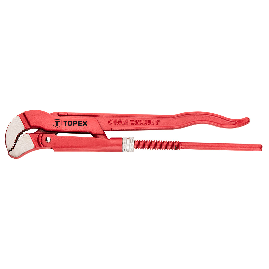 TOP-34D701--Klucz do rur typ "S", 330 mm, 1.0", stal CrV, szczęki odkuwane i szlifowane