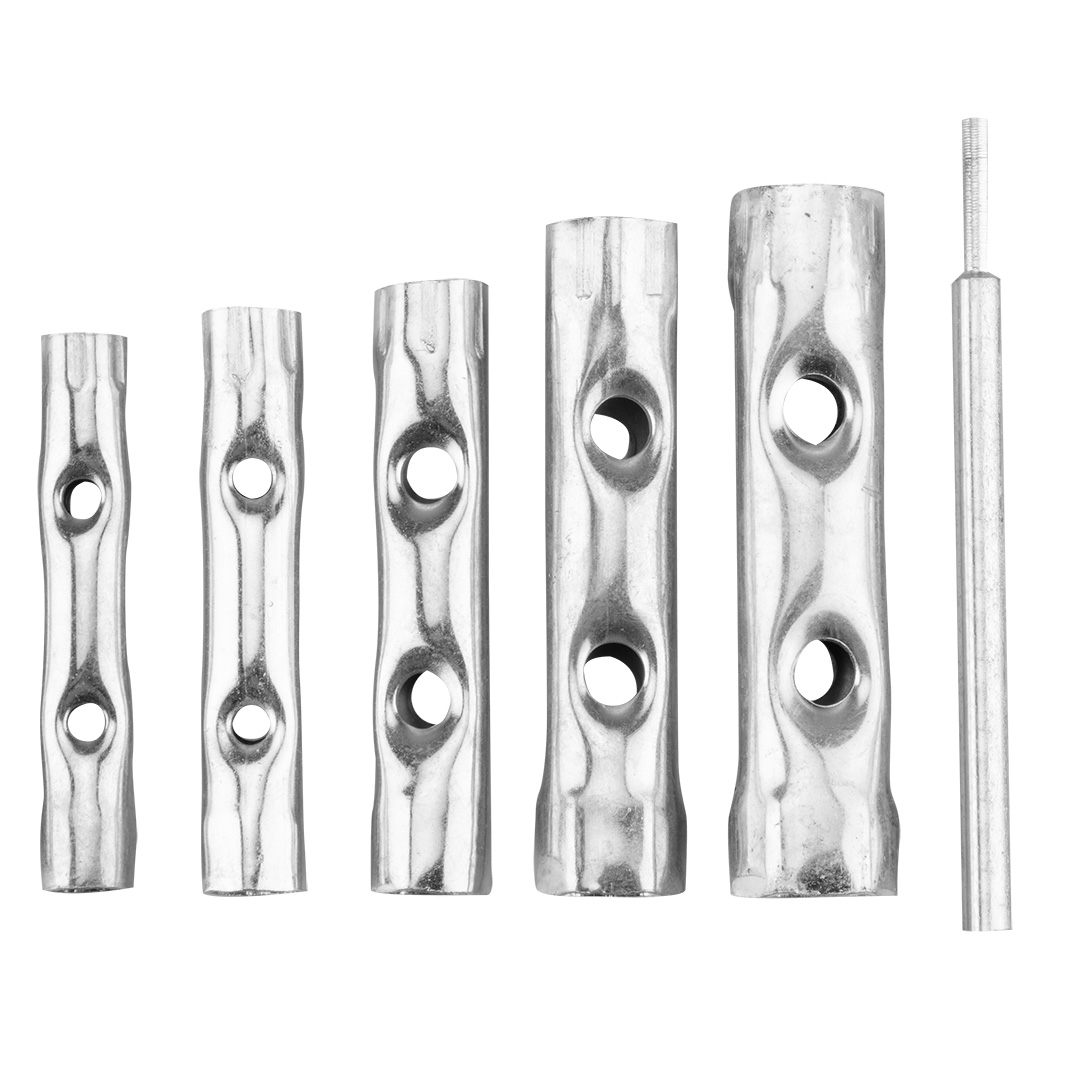 TOP-35D191--Klucze rurowe 8-17 mm, zestaw 6 szt., rozmiary 8 x 9, 10 x 11, 12 x 13, 14 x 15, 16 x 17 mm