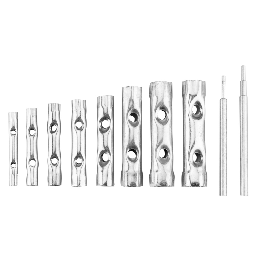 TOP-35D193--Klucze rurowe 6-22 mm, zestaw 10 szt., rozmiary 6 x 7, 8 x 9, 10 x 11, 12 x 13, 14 x 15, 16 x 17, 18 x 19, 20 x 22 mm