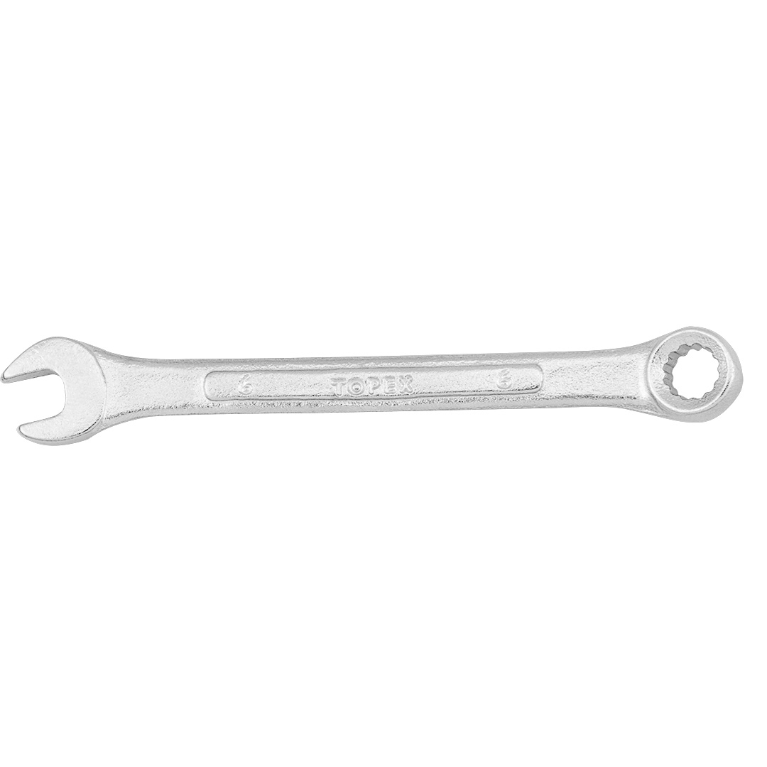 TOP-35D380--Klucz płasko-oczkowy 6 mm x 100 , czarne wykończenie