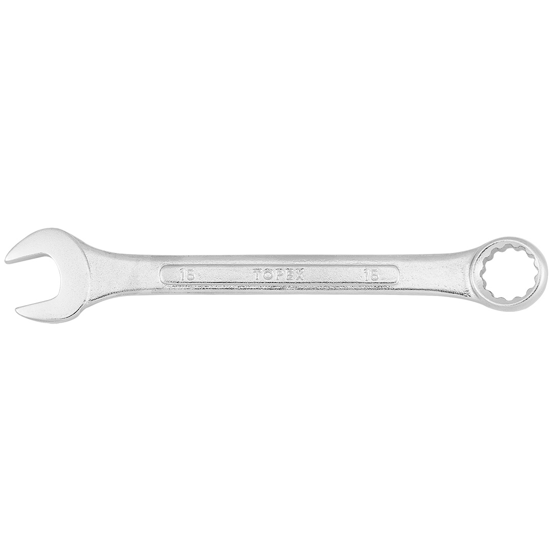 TOP-35D387--Klucz płasko-oczkowy 15 mm, czarne wykończenie