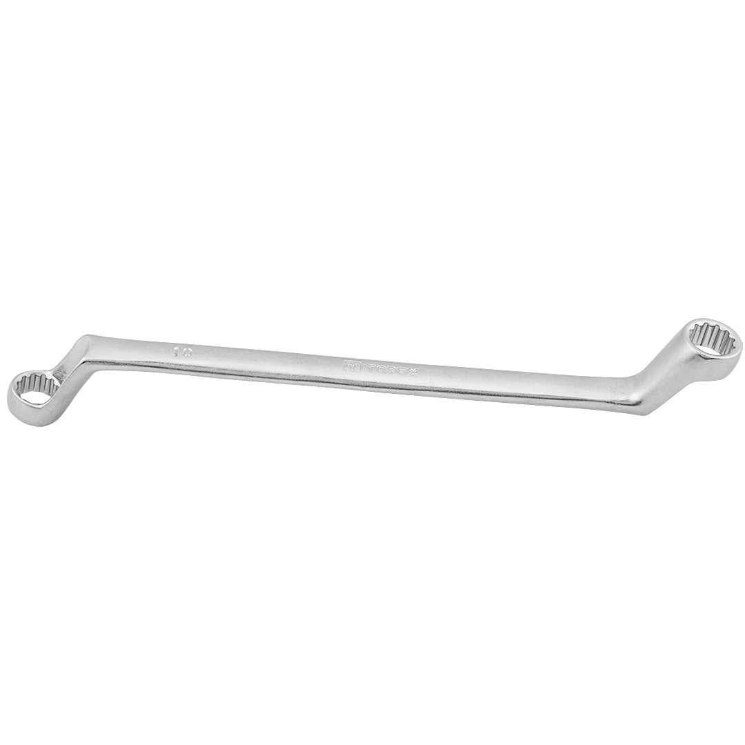 TOP-35D807--Klucz oczkowy odgięty 10 x 11 mm, stal CrV
