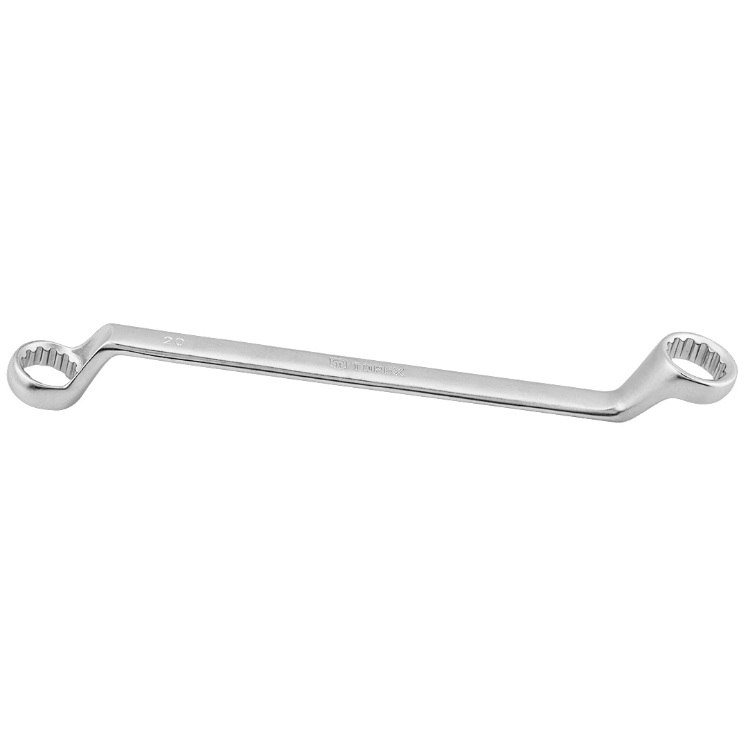 TOP-35D817--Klucz oczkowy odgięty 20 x 22 mm, stal CrV