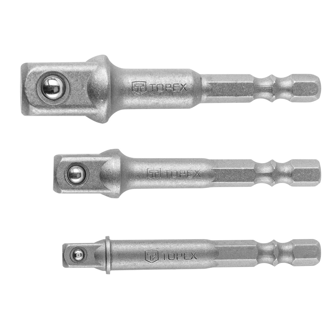TOP-38D151--Redukcje, zestaw 3 szt., 1/4" x 65 mm, 3/8" x 65 mm, 1/2" x 75 mm