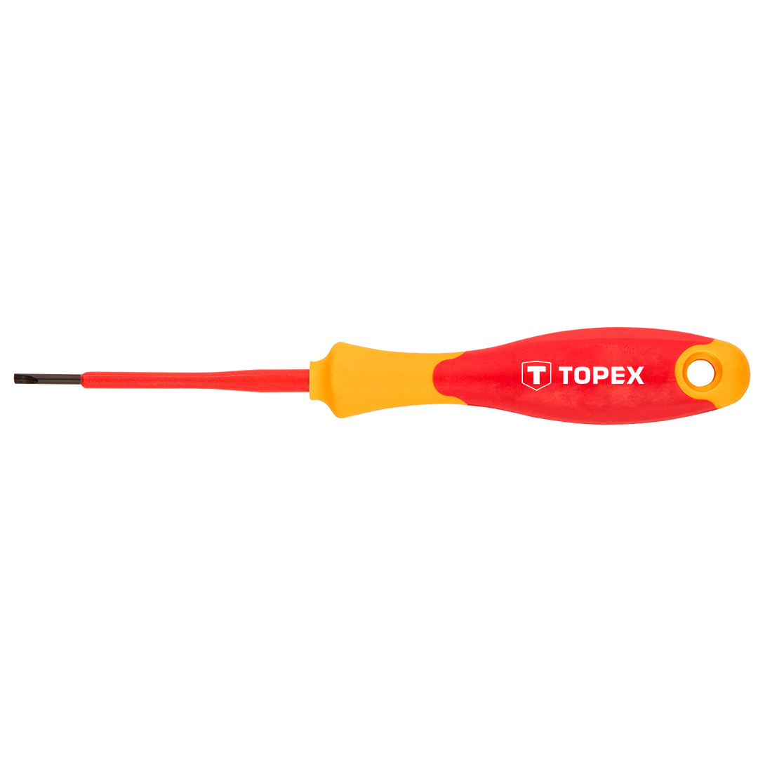 TOP-39D470--Wkrętak płaski 1000V, 2.5 x 75 mm, CrMo, z certyfikatem, stal CrMo, dwumateriałowy uchwyt