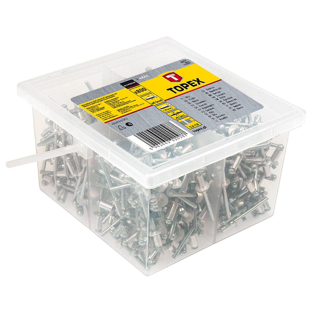 TOP-43E421--Nity aluminiowe 4.0 mm x 10 mm, 800 szt.