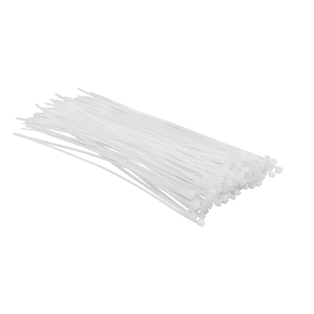 TOP-44E952--Opaski zaciskowe 2.5 x 200 mm, 100 szt., białe