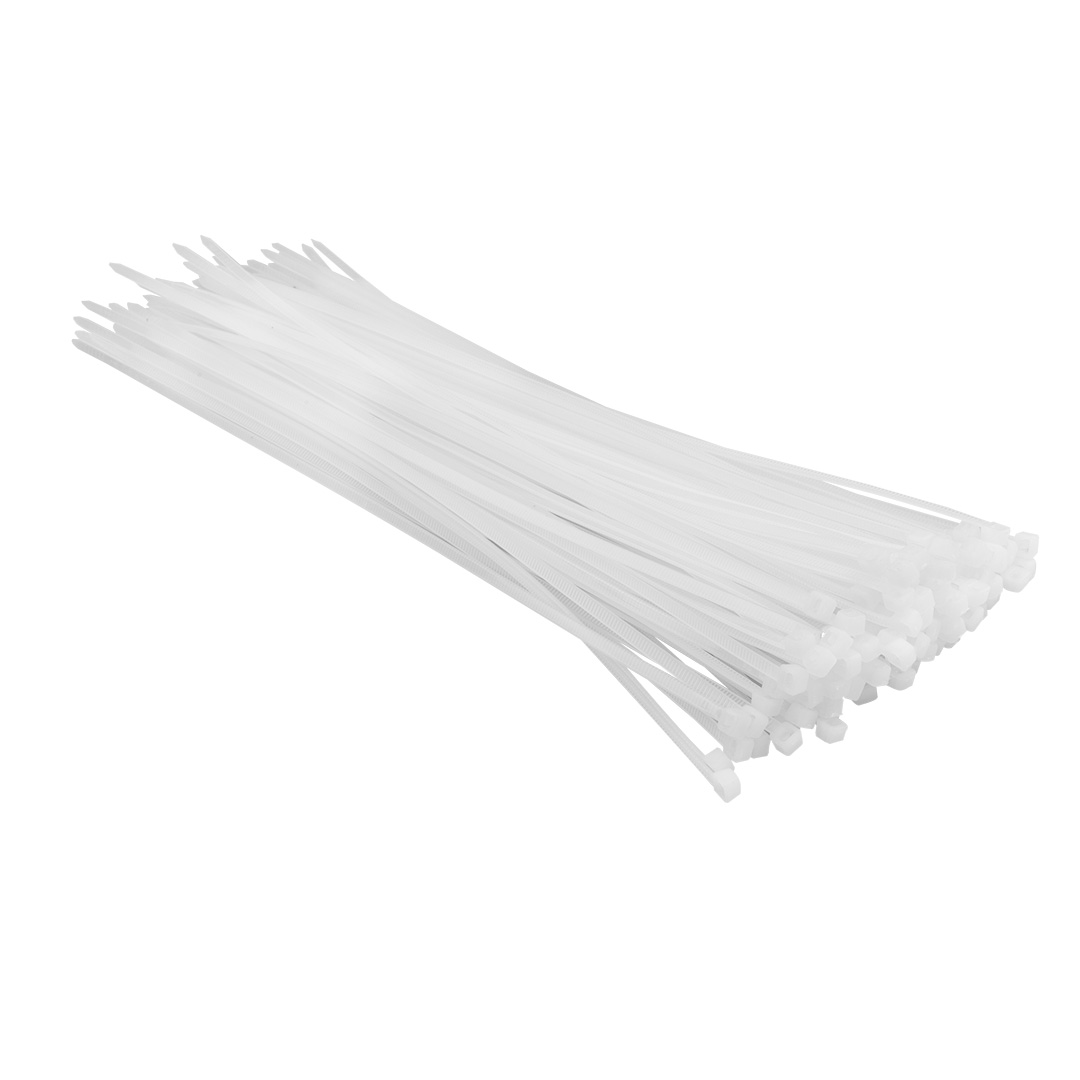 TOP-44E954--Opaski zaciskowe 3.6 x 300 mm, 100 szt., białe