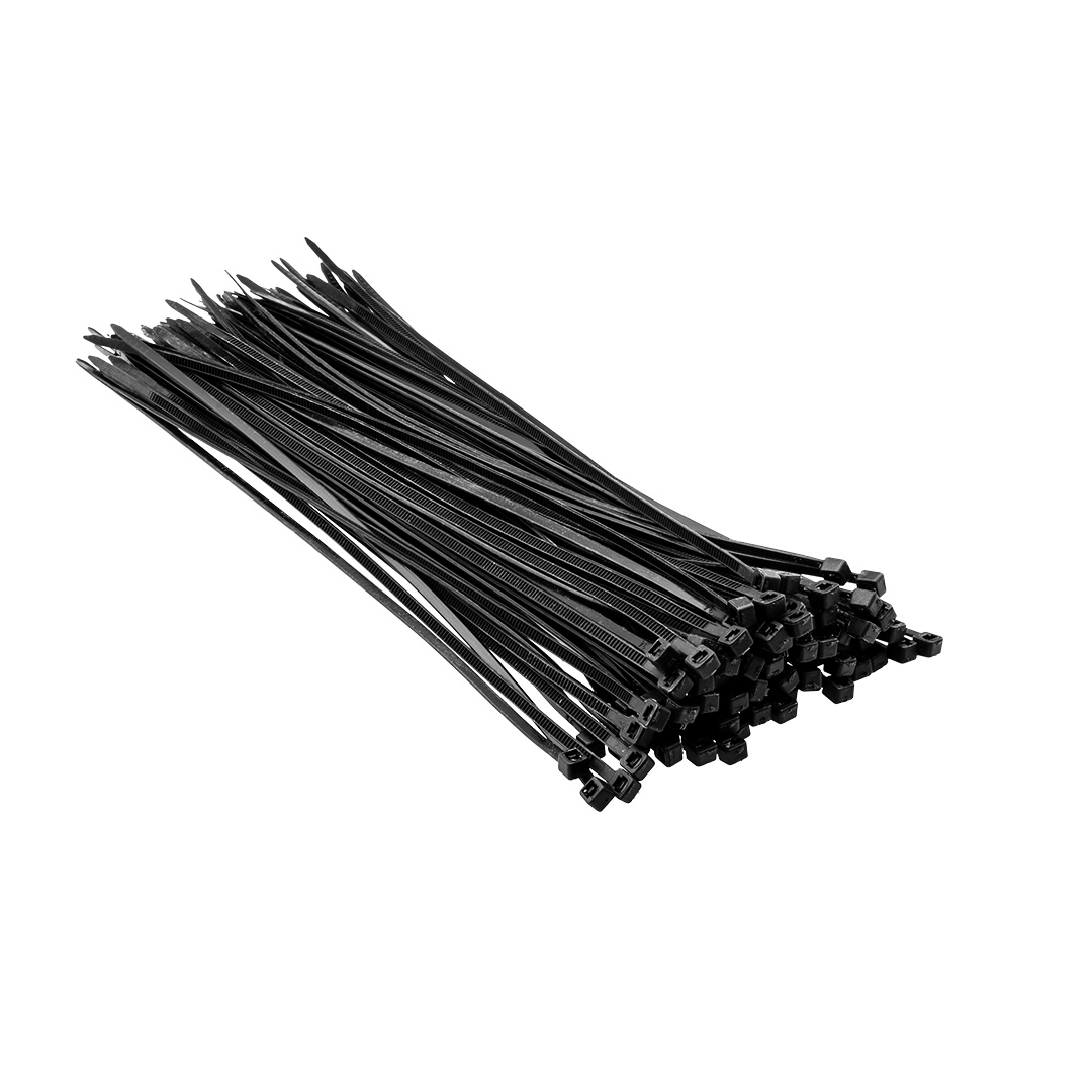 TOP-44E958--Opaski zaciskowe 2.5 x 200 mm, 100 szt., czarne